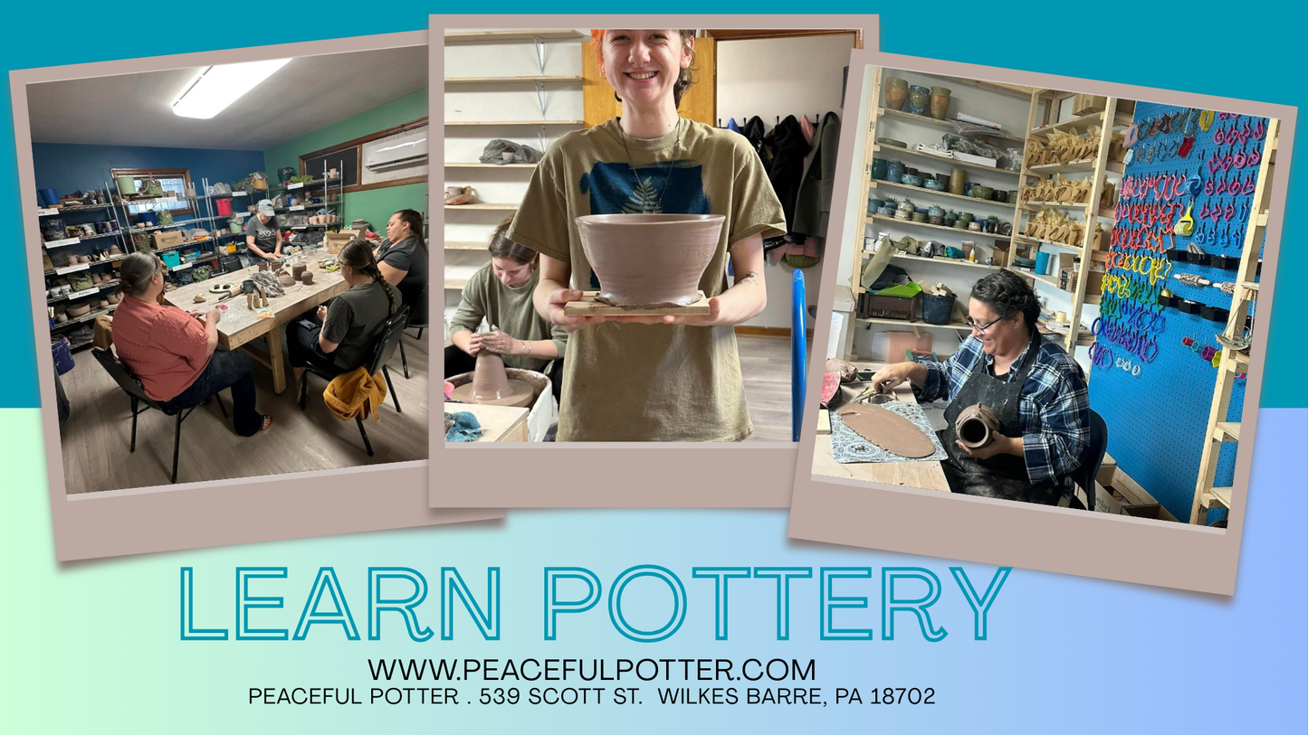 Intro to the Potter’s Wheel, Tuesdays, 5-7 pm beginning 10/28/25